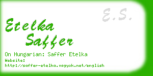 etelka saffer business card